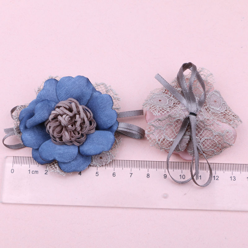 韩版diy手工创意蕾丝烧边花朵胸花制作发夹儿童发饰材料鞋帽装饰